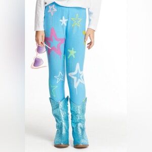 Chaser Cozy Knit Leggings - Blue Stars NWT Sz 7